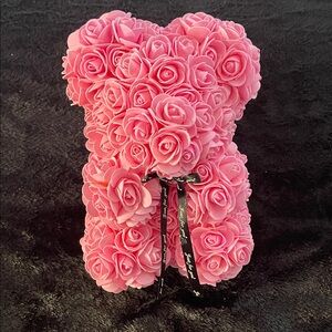 Charming Pink Rose Bear BOX NOT INCLUDED